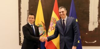 Durante el encuentro con el presidente del Gobierno de España, Pedro Sánchez, el Jefe de Estado de Ecuador reafirmó la voluntad del país de consolidar las relaciones comerciales y de inversión, reconociendo a España como un socio estratégico.